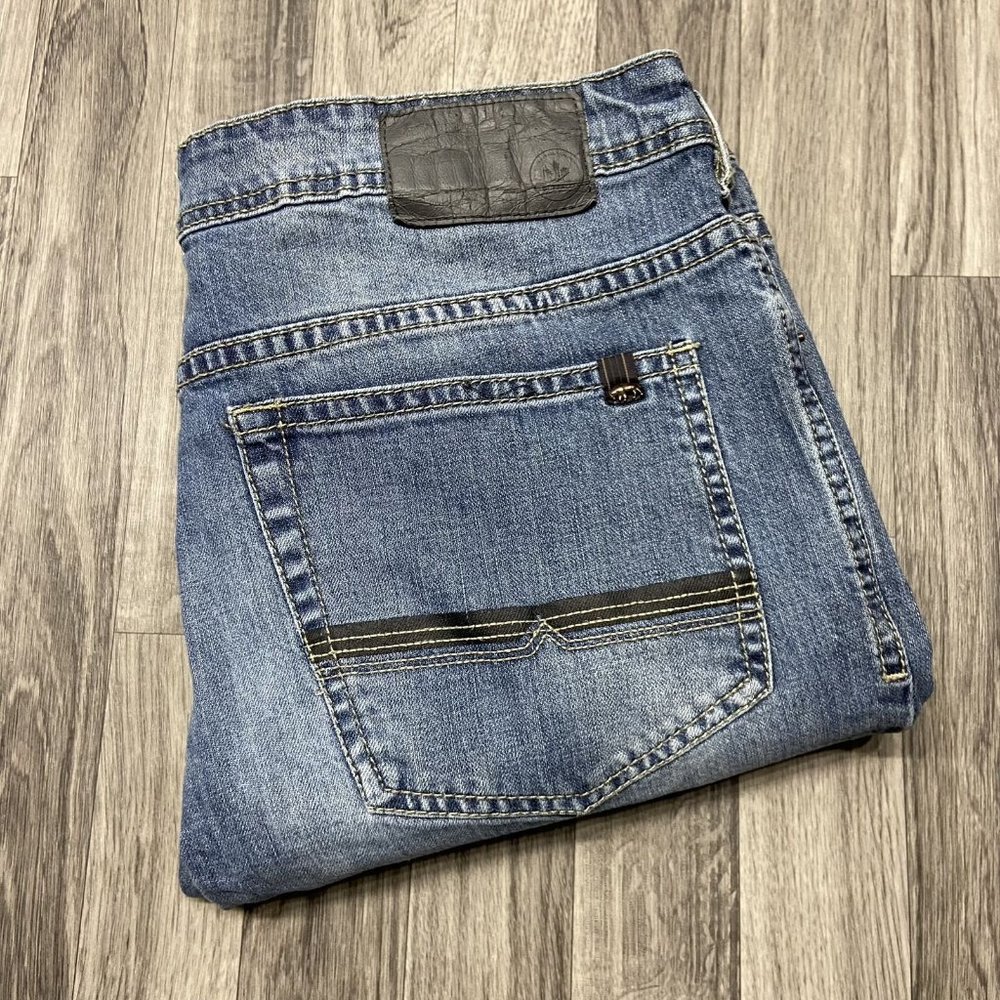 DAVID BITTON Driven-X Straight Leg Med Wash Blue Denim Jeans Men's Size 36